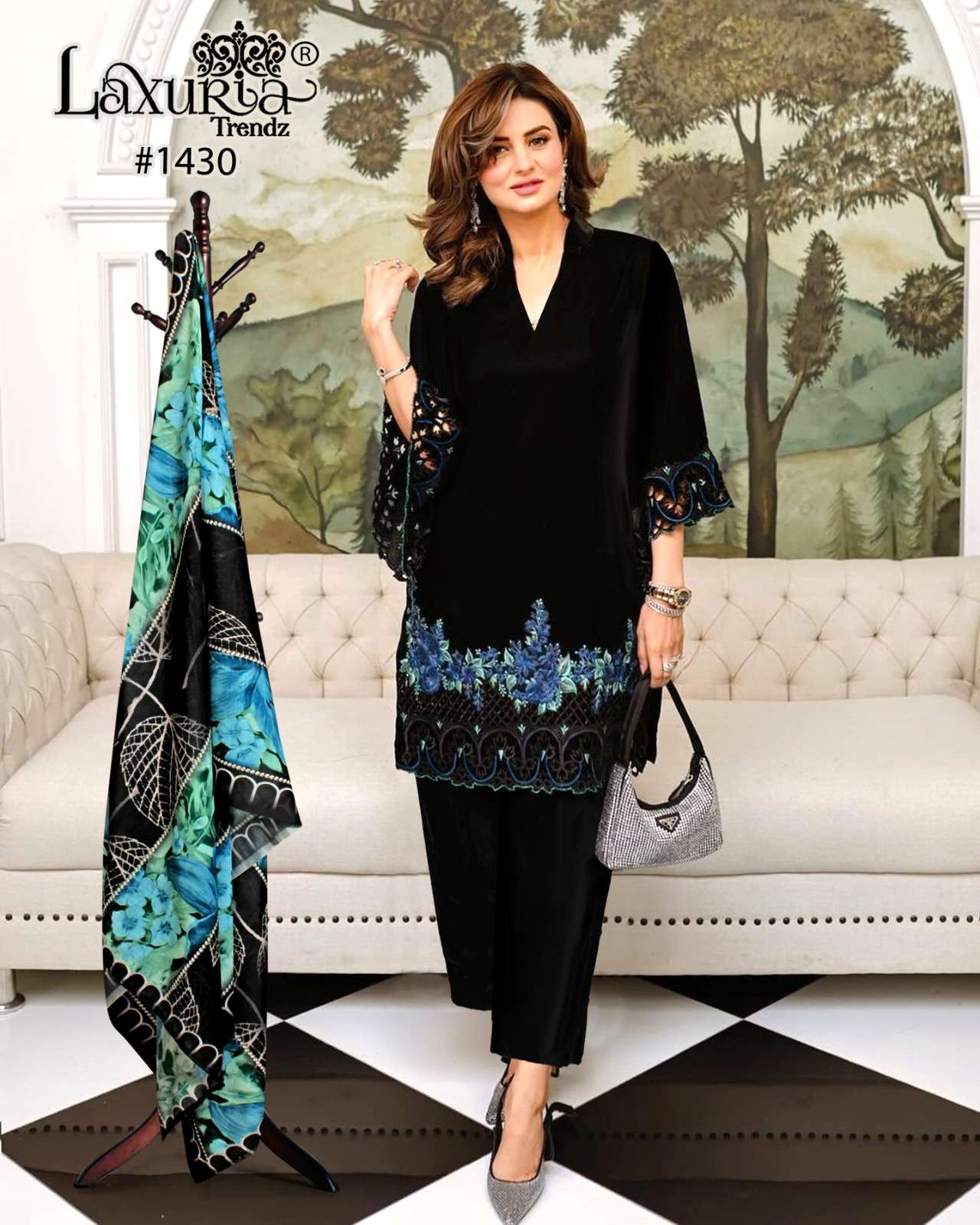 New Design In Black Colour Kurti D NO 1430  Luxury pret 